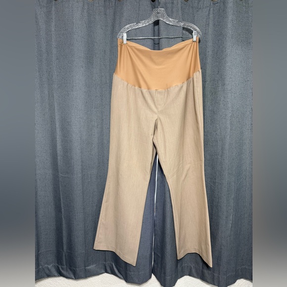duo Maternity Pants - Duo Maternity Beige Pants - XL
